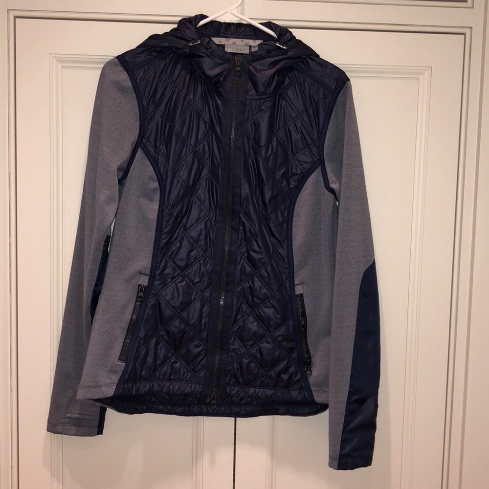 Athleta navy hooded jacket size M